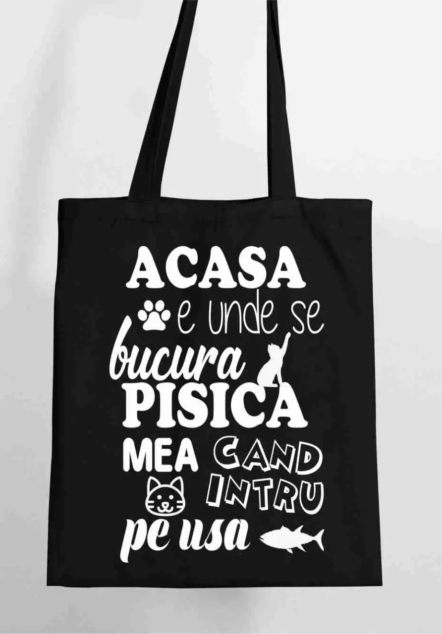 acasa e unde se bucura pisica tote bag.jpg