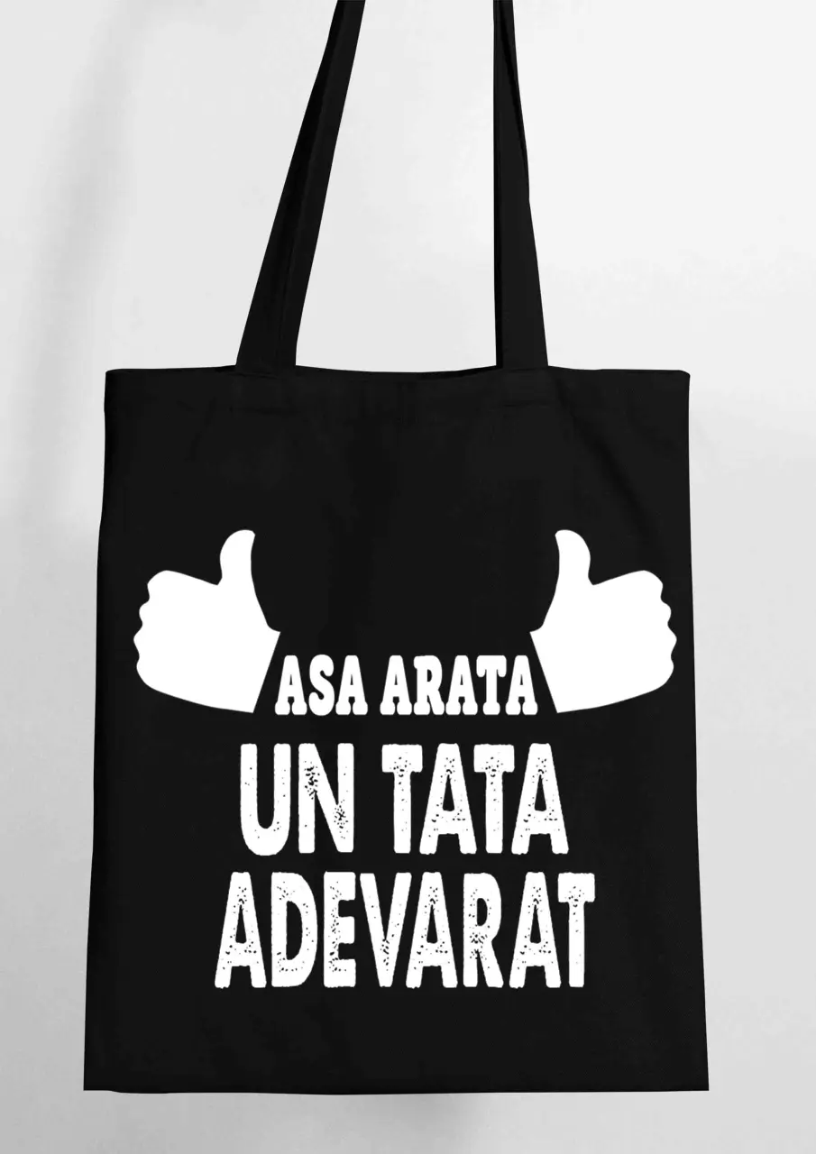 ASA ARATA UN TATA ADEVARAT SACOSA TEXTILA