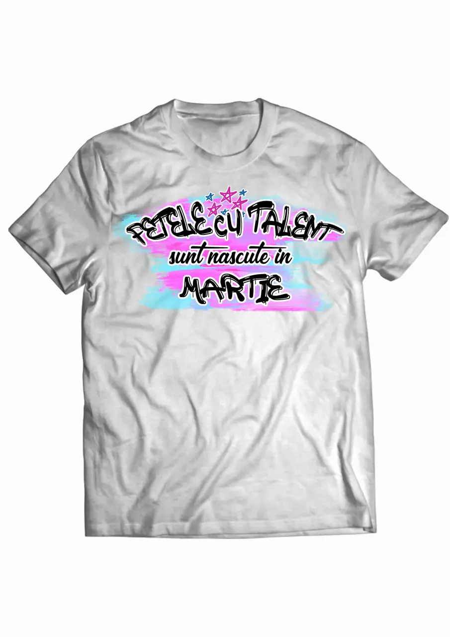 Fetele cu Talent Martie White Tee.jpg