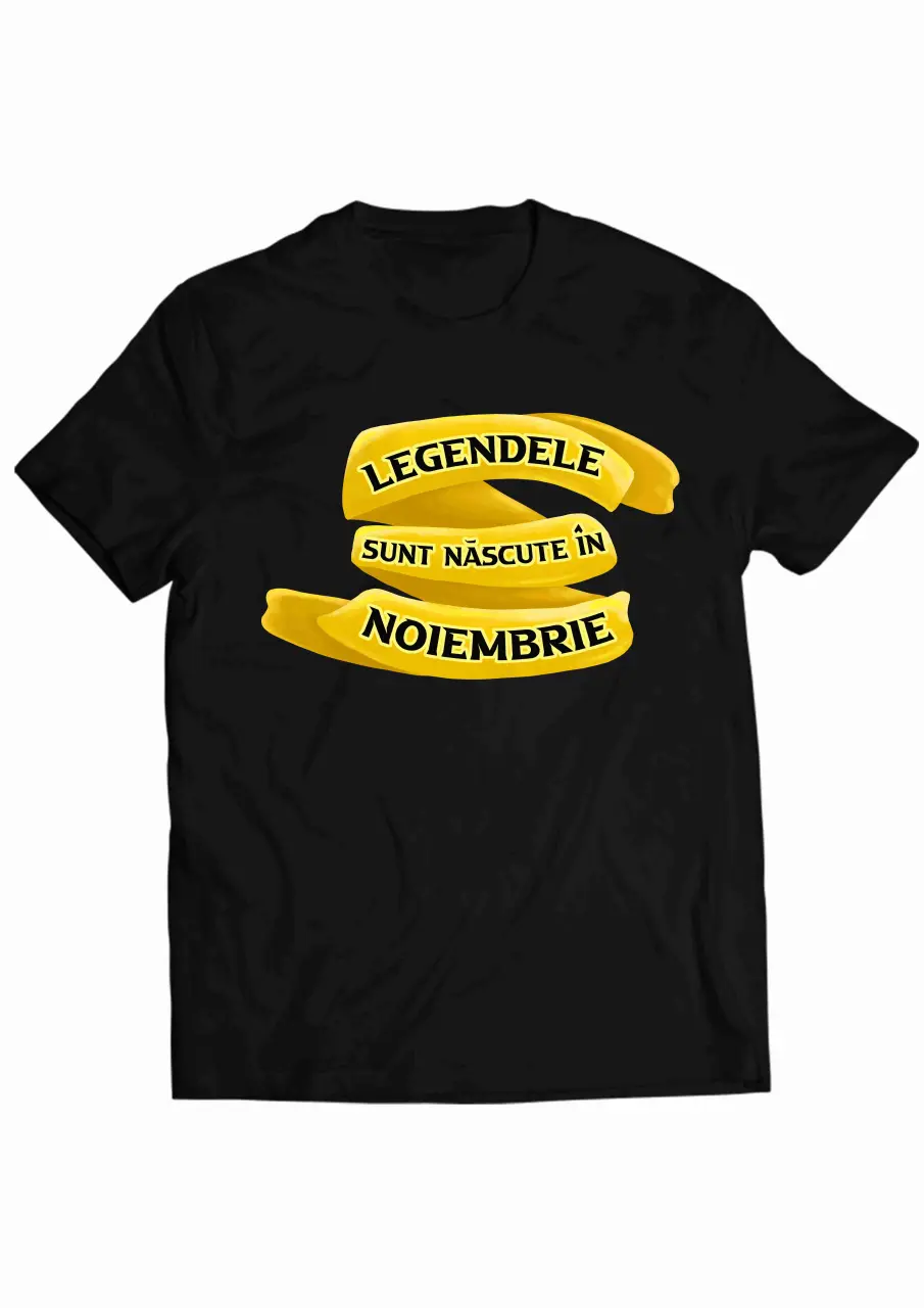 Legenede sunt nascute in Noiembrie Black Tee.jpg